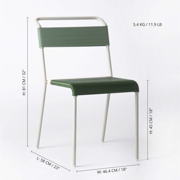 Colorin Dining Chair :: PVC Olivo :: 6