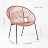Ixtapa Lounge Chair :: PVC Rosa Calido :: 6